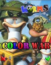 Червячки: Цветная война (Worms: Color war) скачать игру для мобильного телефона
